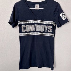 Dallas Cowboys Sequin V Neck Shirt